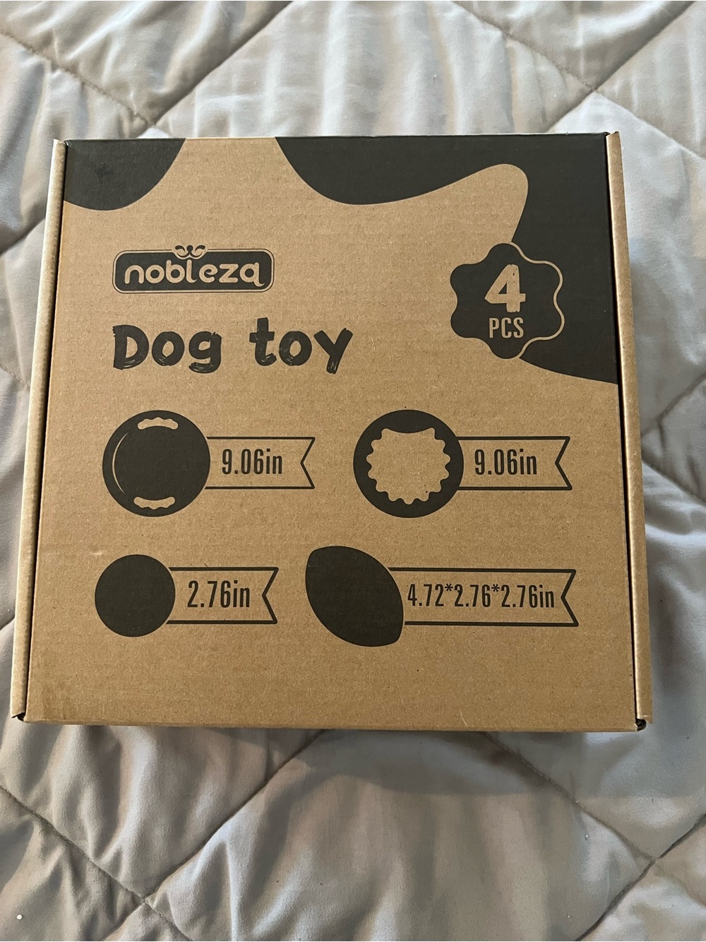 Nobleza 4 Piece Dog Toys. 2 Balls & 2 Discs.